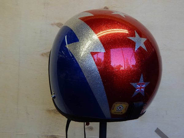 ALT=Davida Jet Helmet – Thunderbolt Metal Flake2