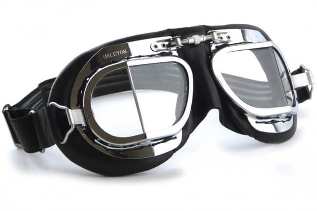 Halcyon – Mark 49 COMPACT Goggles Chrome with Black - Moto Amore