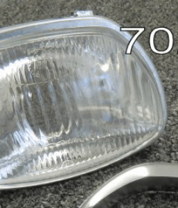 Vespa Trapezoid Headlight Assembly